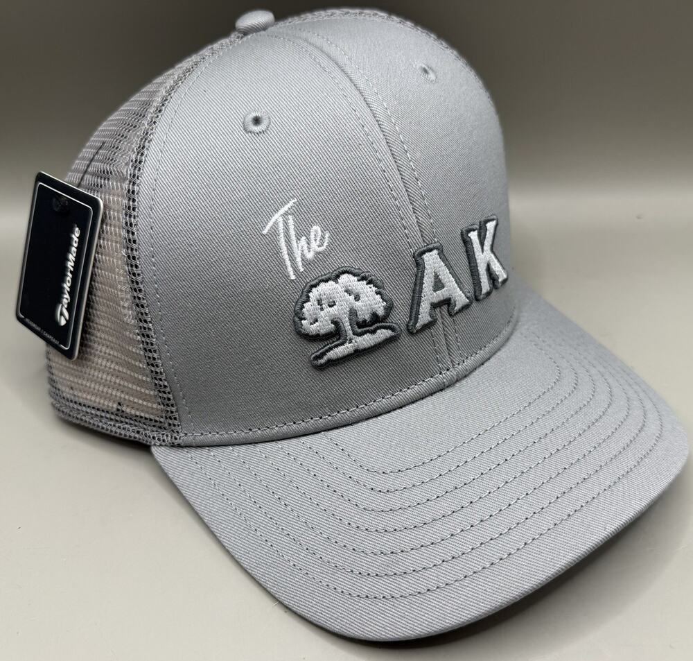 Taylor Made Hat Cap Adjustable Snap Back Grey Trucker The Oak (Tree Logo - AK)